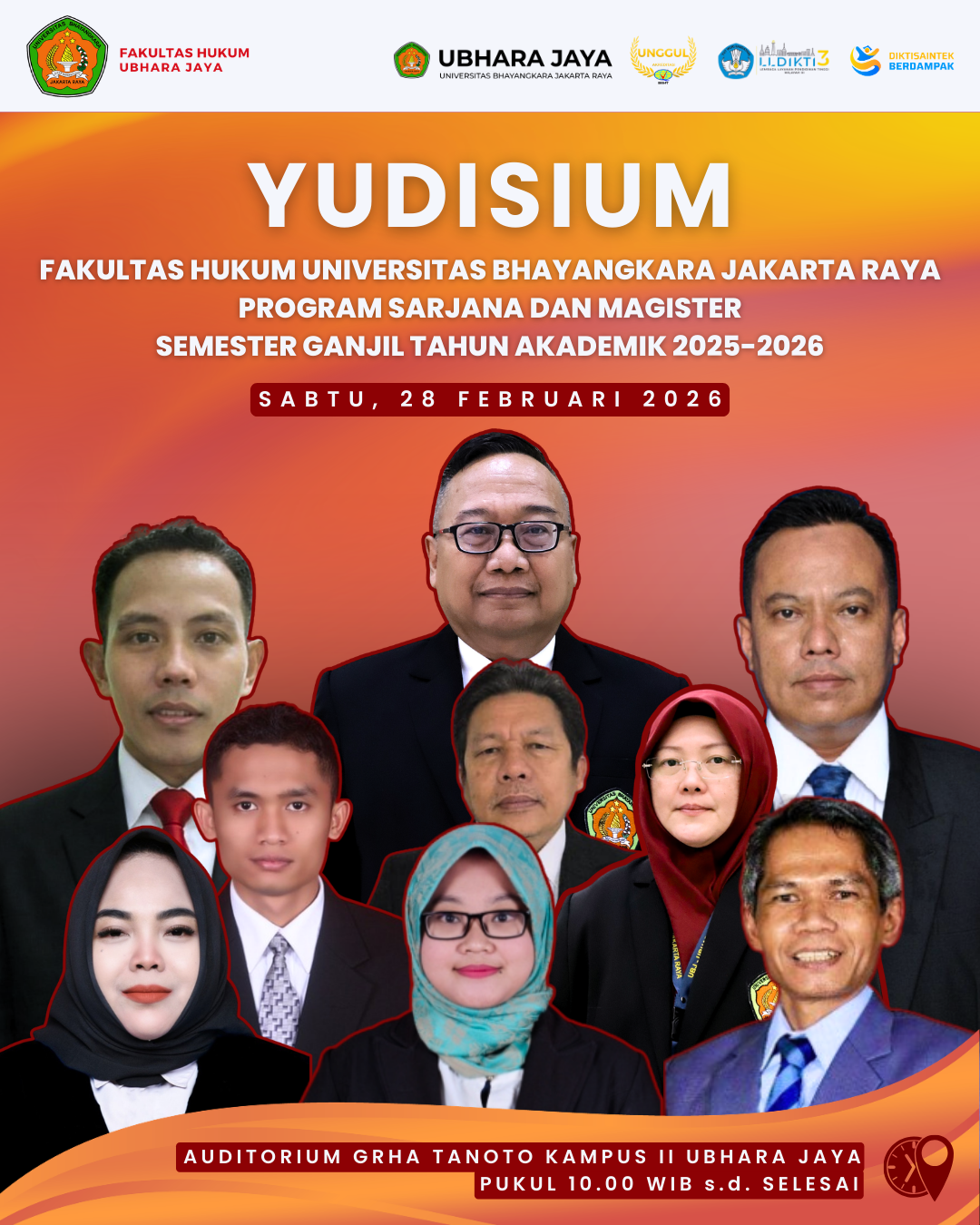 Fakultas Hukum UBHARA JAYA Selenggarakan Yudisium Program Sarjana dan Magister Semester Ganjil TA 2025–2026